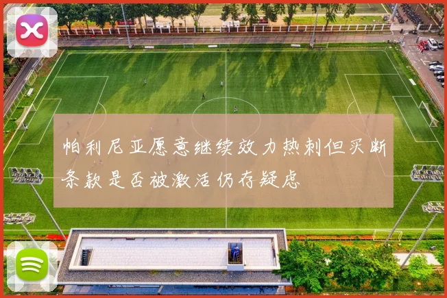 帕利尼亚愿意继续效力热刺但买断条款是否被激活仍存疑虑